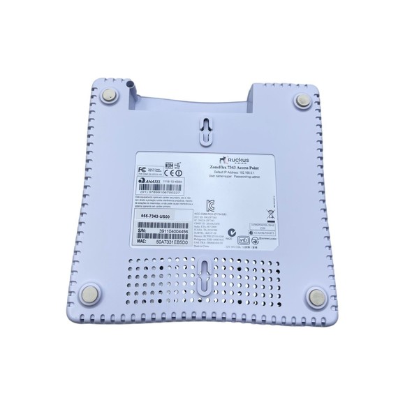 Ruckus ZoneFlex Wireless Single Band Access Point PoE Ports White ZF7343 - Picture 2 of 2